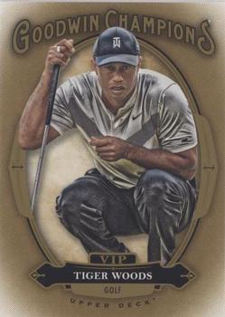 2020 Upper Deck Goodwin Champions - VIP Prize Cards #P-4 Tiger Woods Front