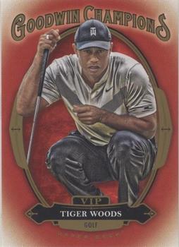2020 Upper Deck Goodwin Champions - VIP Prize Cards Red #P-4 Tiger Woods Front