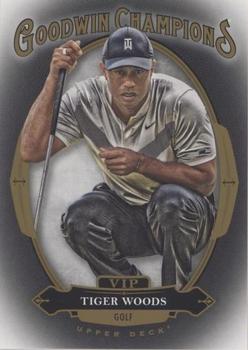 2020 Upper Deck Goodwin Champions - VIP Prize Cards Black #P-4 Tiger Woods Front