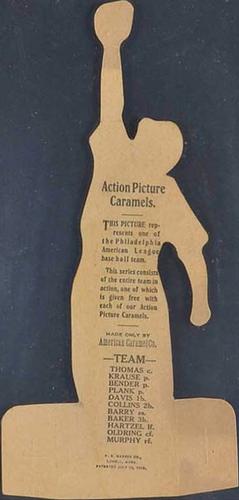 1910 American Caramel Die Cuts (E125) #NNO Jack Barry Back