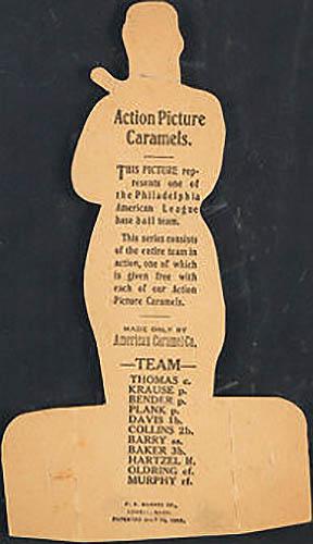1910 American Caramel Die Cuts (E125) #NNO Eddie Collins Back