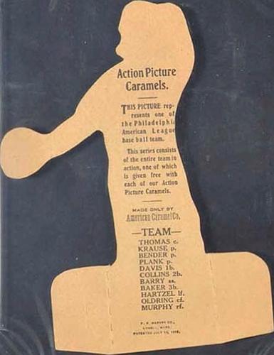 1910 American Caramel Die Cuts (E125) #NNO Ira Thomas Back