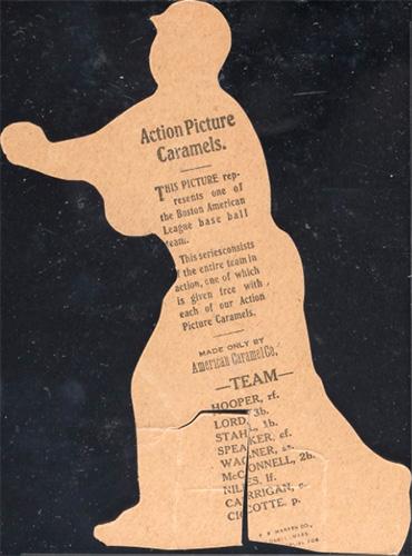 1910 American Caramel Die Cuts (E125) #NNO Eddie Cicotte Back