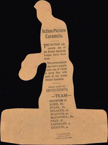 1910 American Caramel Die Cuts (E125) #NNO Tris Speaker Back