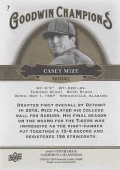 2020 Upper Deck Goodwin Champions - ePack Weekly Variations #7 Casey Mize Back