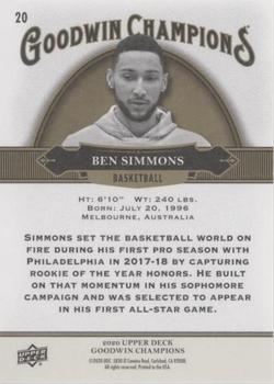 2020 Upper Deck Goodwin Champions - ePack Weekly Variations #20 Ben Simmons Back