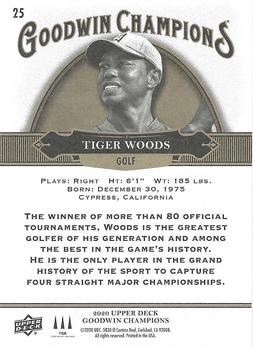 2020 Upper Deck Goodwin Champions - ePack Weekly Variations #25 Tiger Woods Back