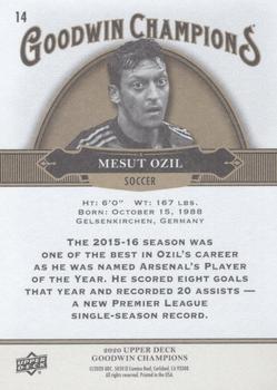 2020 Upper Deck Goodwin Champions - ePack Weekly Variations Red #14 Mesut Ozil Back