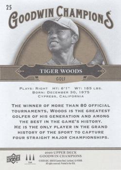 2020 Upper Deck Goodwin Champions - ePack Weekly Variations Red #25 Tiger Woods Back