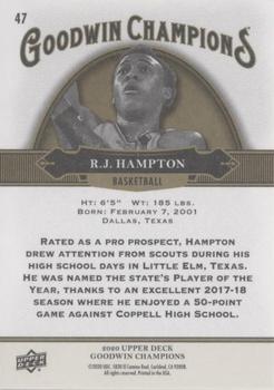 2020 Upper Deck Goodwin Champions - ePack Weekly Variations Red #47 R.J. Hampton Back
