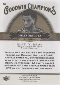 2020 Upper Deck Goodwin Champions - ePack Weekly Variations Red #48 Miles Bridges Back