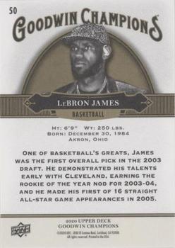 2020 Upper Deck Goodwin Champions - ePack Weekly Variations Red #50 LeBron James Back