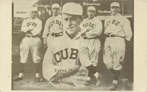 1909-16 Max Stein Postcards (PC758) #NNO Johnny Evers / Jimmy Archer / Mike Hechinger / Roger Bresnahan / Tom Needham Front