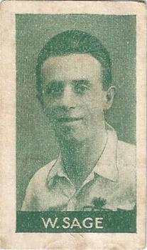 1925 A.W. Allen (Confectionery) Footballers #11 Billy Sage Front