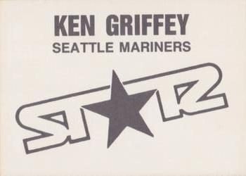 1990 St☆r Silver (unlicensed) #NNO Ken Griffey, Jr. Back