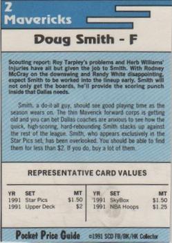 1991 SCD Pocket Price Guide #2 Doug Smith Back