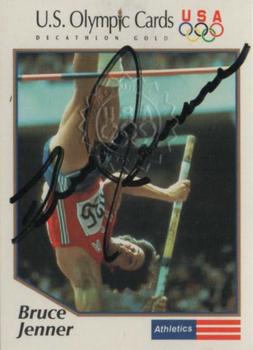 1991 Impel U.S. Olympic Cards Decathlon Gold - Autographs #5 Bruce Jenner Front