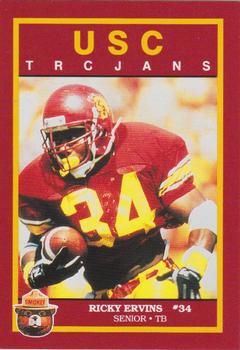 1990 USC Trojans Smokey #NNO Ricky Ervins Front