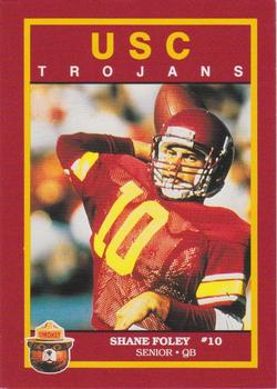 1990 USC Trojans Smokey #NNO Shane Foley Front