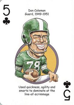2014 Hero Decks Michigan State Football & Basketball Heroes Playing Cards #5♣ Don Coleman Front