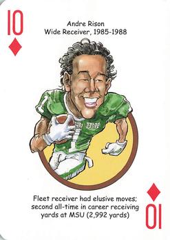 2014 Hero Decks Michigan State Football & Basketball Heroes Playing Cards #10♦ Andre Rison Front
