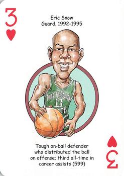 2014 Hero Decks Michigan State Football & Basketball Heroes Playing Cards #3♥ Eric Snow Front
