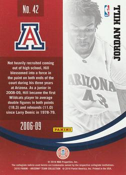 2016 Panini Arizona Wildcats - Arizona Black #42 Jordan Hill Back