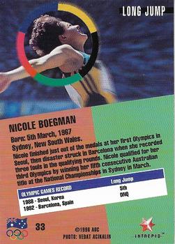1996 Intrepid Pride of a Nation Australian Olympics #33 Nicole Boegman Back