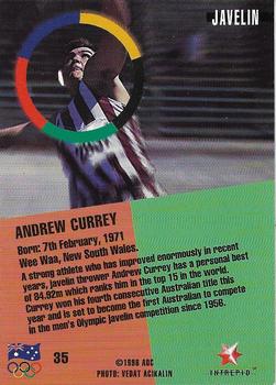 1996 Intrepid Pride of a Nation Australian Olympics #35 Andrew Currey Back