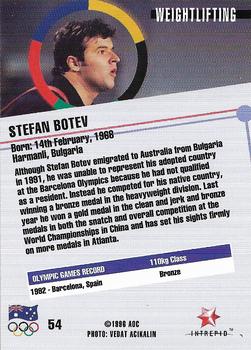 1996 Intrepid Pride of a Nation Australian Olympics #54 Stefan Botev Back