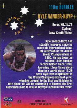 1996 Intrepid Pride of a Nation Australian Olympics #61 Kyle Vander-Kuyp Back