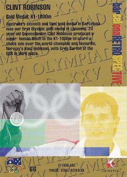 1996 Intrepid Pride of a Nation Australian Olympics #66 Clint Robinson Back