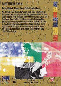 1996 Intrepid Pride of a Nation Australian Olympics #67 Matthew Ryan Back