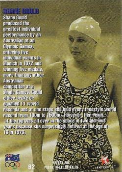 1996 Intrepid Pride of a Nation Australian Olympics #92 Shane Gould Back
