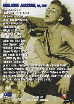 1996 Intrepid Pride of a Nation Australian Olympics #97 Marjorie Jackson Back