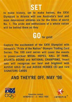 1996 Intrepid Pride of a Nation Australian Olympics #NNO Promo Back