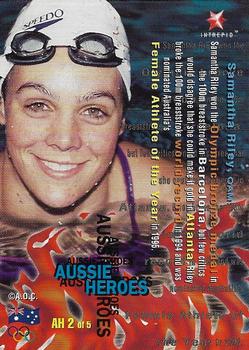 1996 Intrepid Pride of a Nation Australian Olympics - Aussie Heroes #AH2 Samantha Riley Back