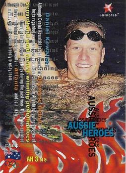 1996 Intrepid Pride of a Nation Australian Olympics - Aussie Heroes #AH3 Daniel Kowalski Back