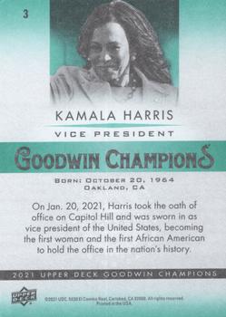 2021 Upper Deck Goodwin Champions #3 Kamala Harris Back