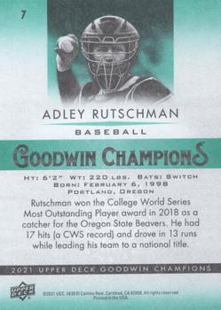 2021 Upper Deck Goodwin Champions #7 Adley Rutschman Back