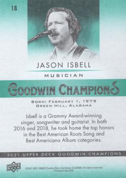 2021 Upper Deck Goodwin Champions #18 Jason Isbell Back