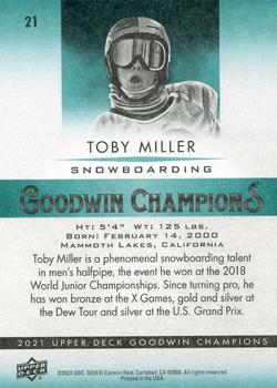 2021 Upper Deck Goodwin Champions #21 Toby Miller Back