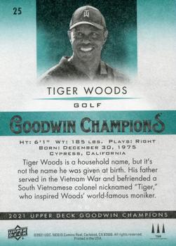 2021 Upper Deck Goodwin Champions #25 Tiger Woods Back