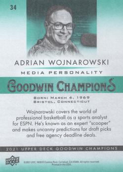 2021 Upper Deck Goodwin Champions #34 Adrian Wojnarowski Back