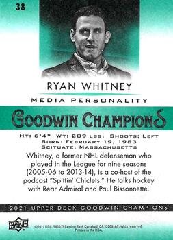 2021 Upper Deck Goodwin Champions #38 Ryan Whitney Back