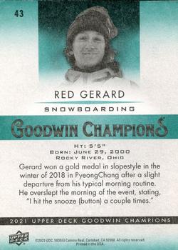 2021 Upper Deck Goodwin Champions #43 Red Gerard Back