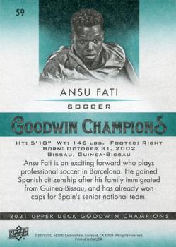 2021 Upper Deck Goodwin Champions #59 Ansu Fati Back