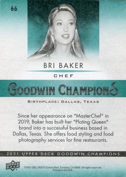 2021 Upper Deck Goodwin Champions #66 Bri Baker Back