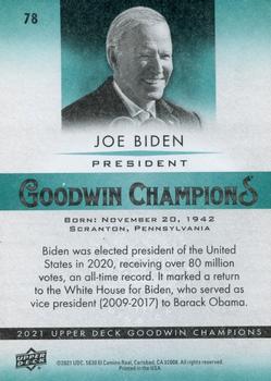 2021 Upper Deck Goodwin Champions #78 Joe Biden Back
