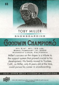 2021 Upper Deck Goodwin Champions #88 Toby Miller Back
